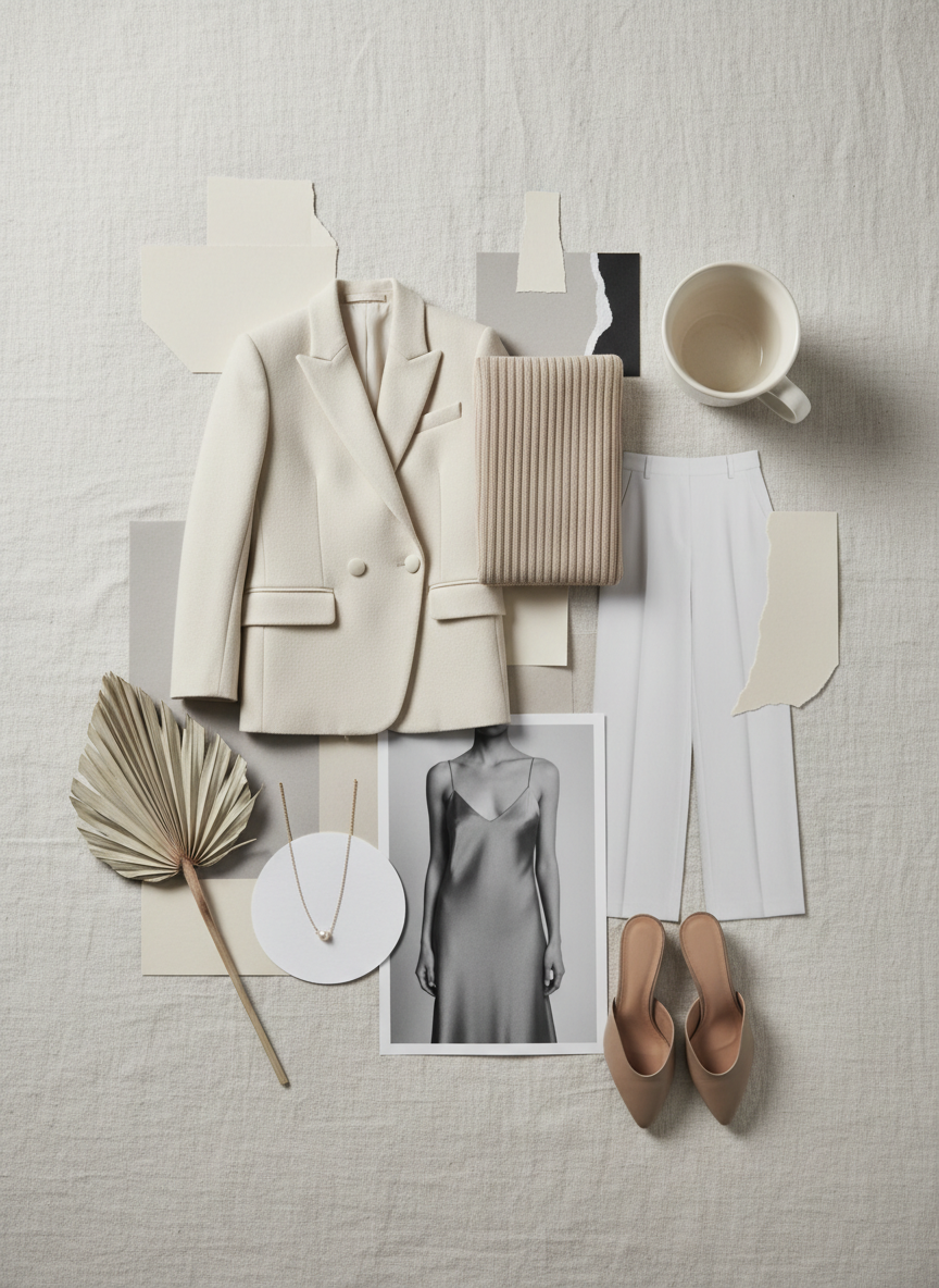 Minimal style moodboard
