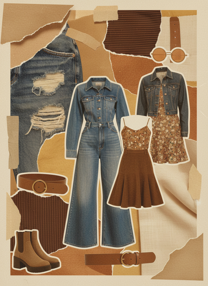 Vintage style moodboard
