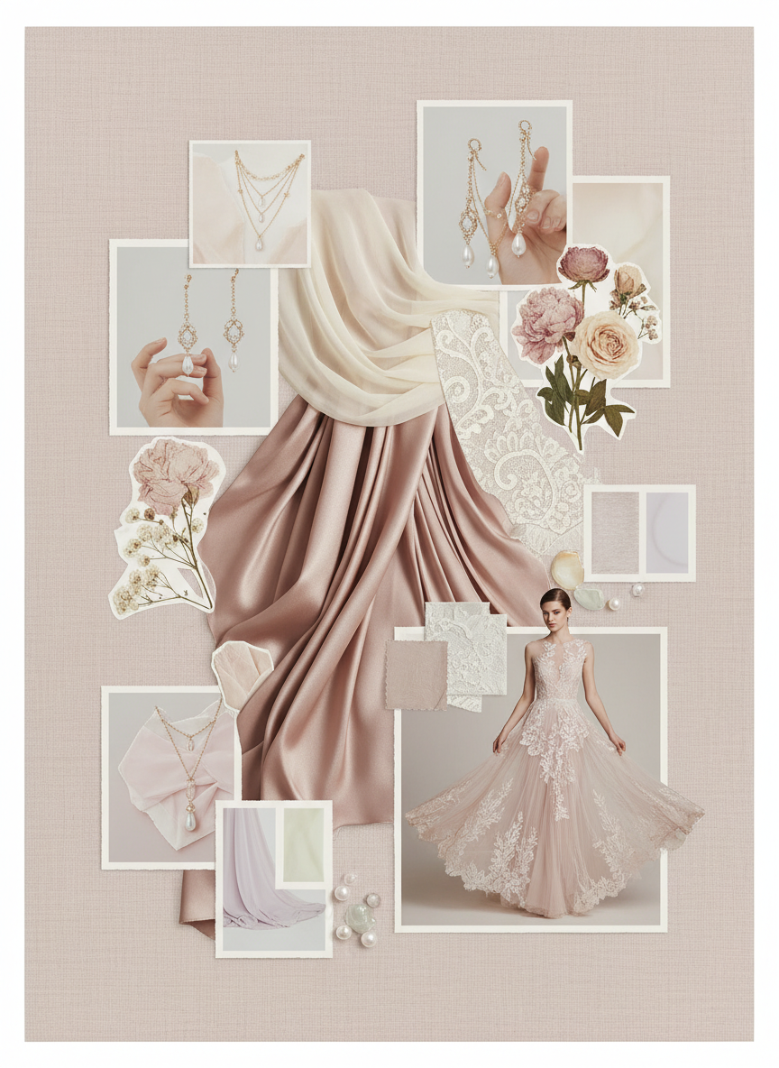Feminine style moodboard
